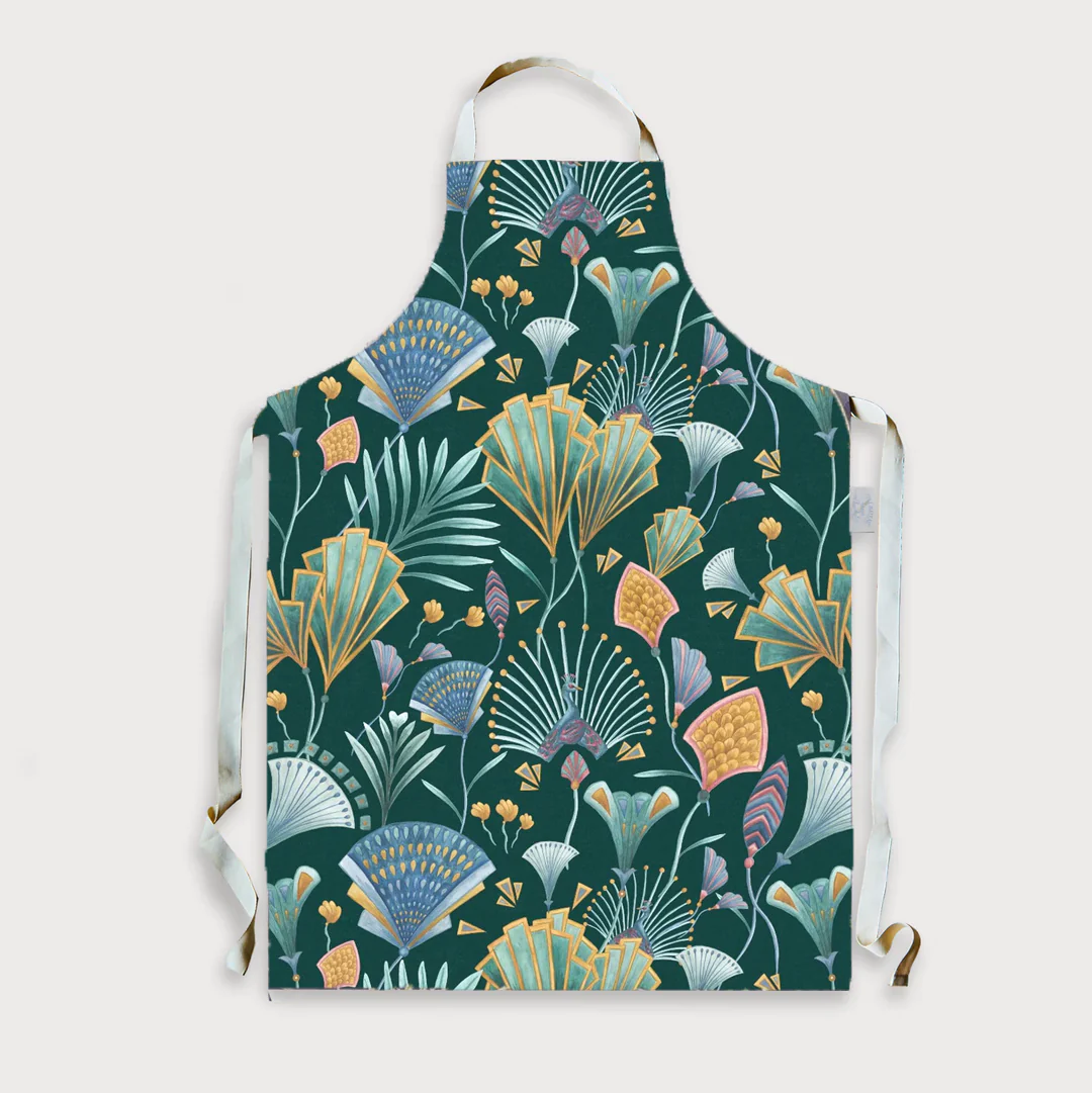 Emerald Fan Apron