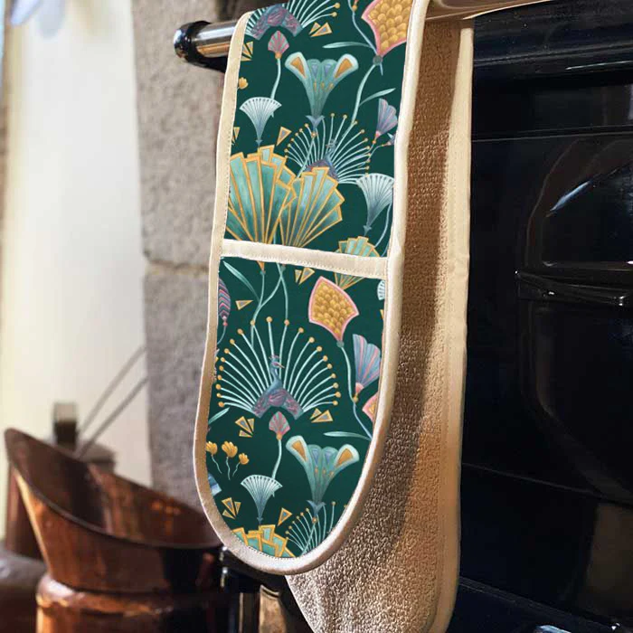 Emerald Fan Oven Glove - Image 2