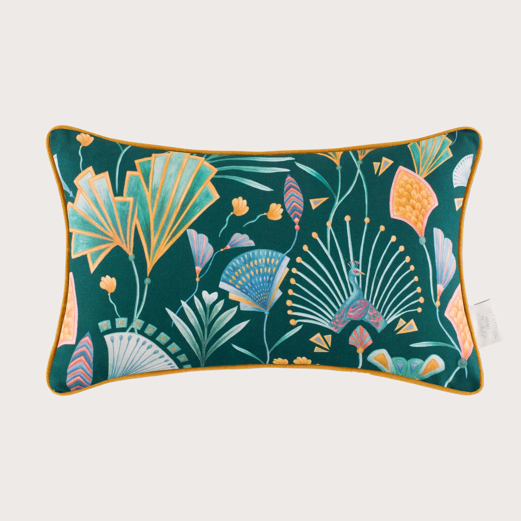 Emerald Fan Rectangle Cushion