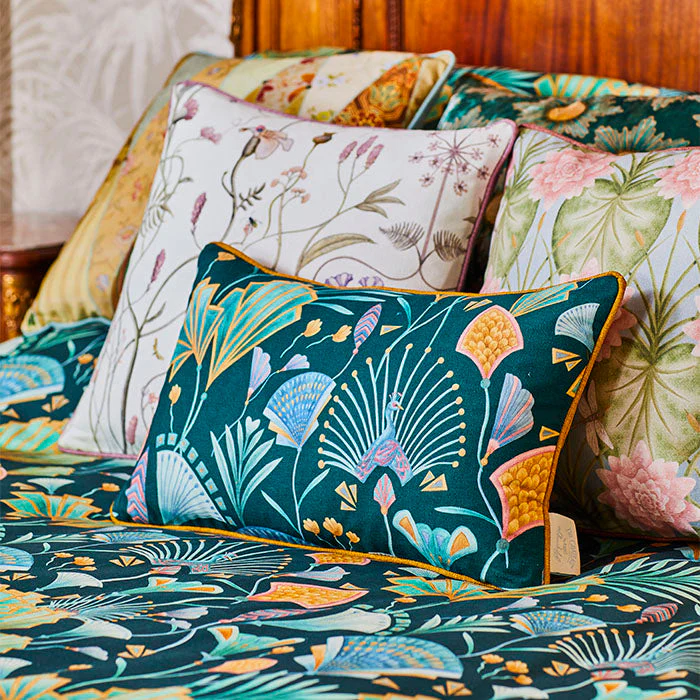Emerald Fan Rectangle Cushion - Image 3