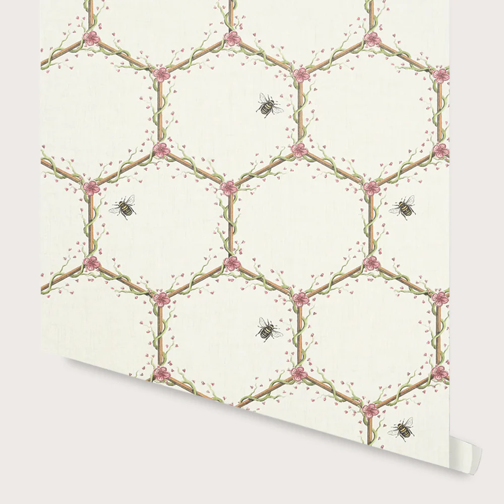 Honeycomb Cream Wallpaper