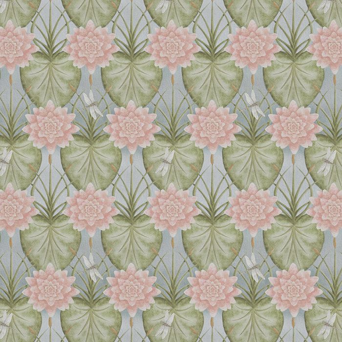 Lily Garden Eau De Nil Fabric