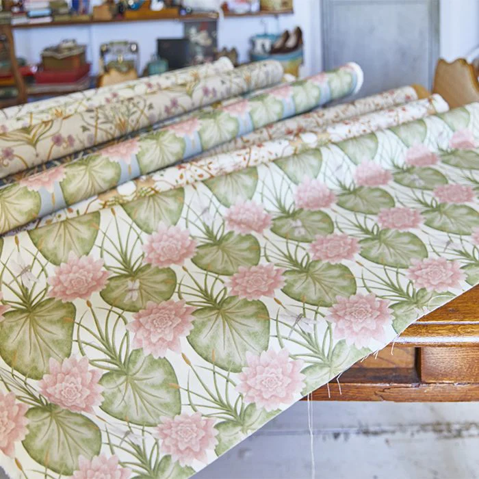 Lily Garden Eau De Nil Upholstery Fabric - Image 2