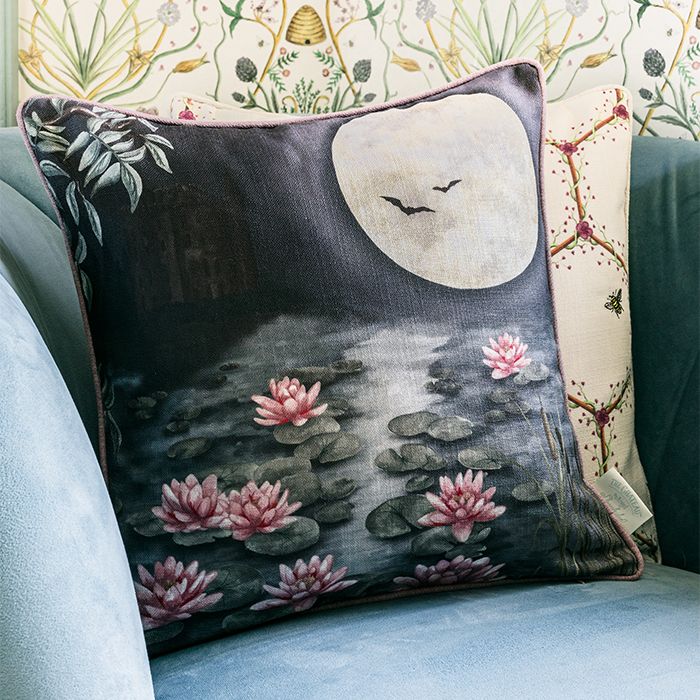 Moonlit Lily Garden Cushion - Image 2