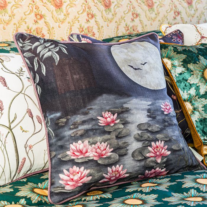 Moonlit Lily Garden Cushion - Image 4