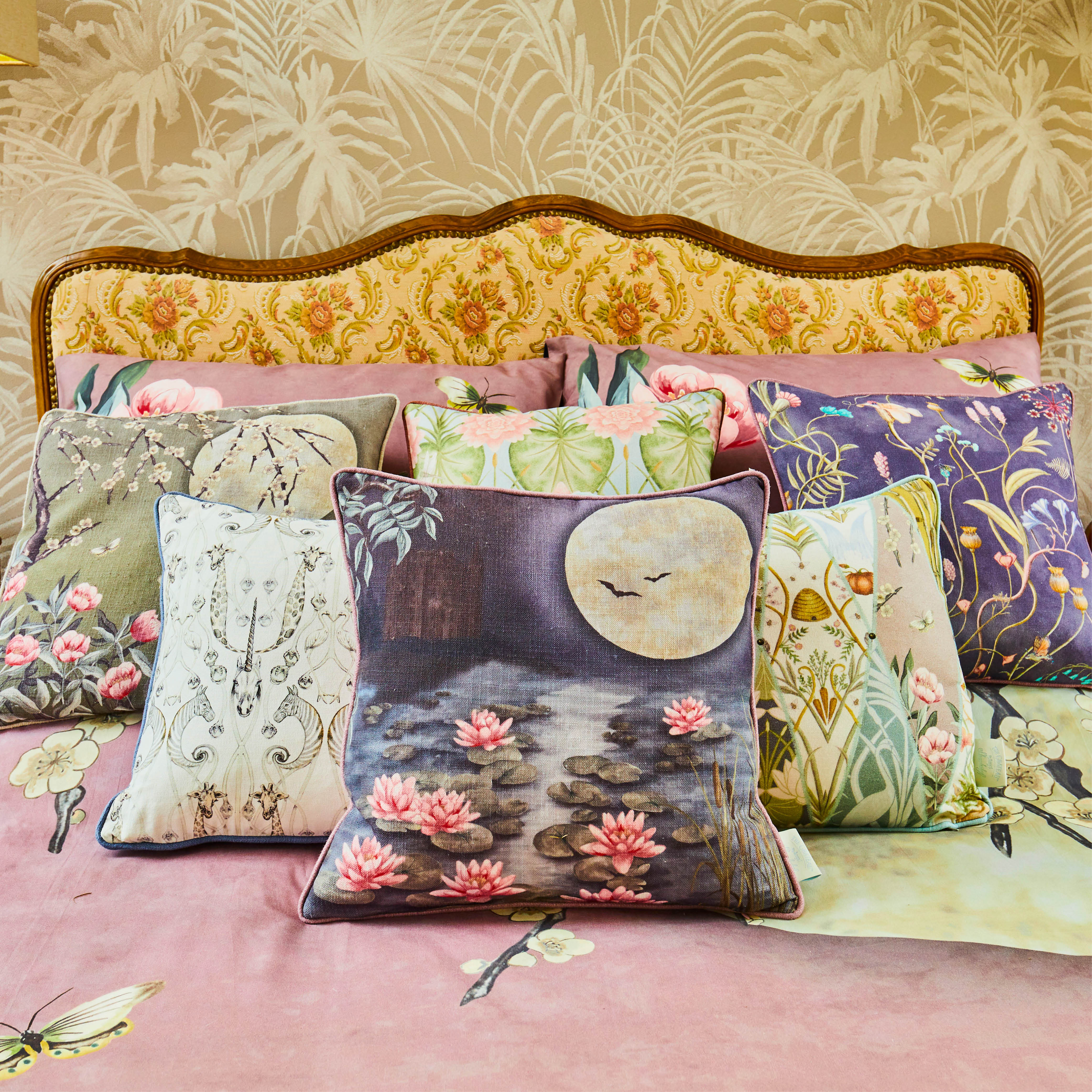 Moonlit Lily Garden Cushion - Image 6