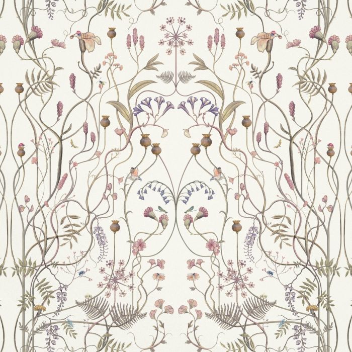 The Wildflower Garden Whisper White Upholstery Fabric