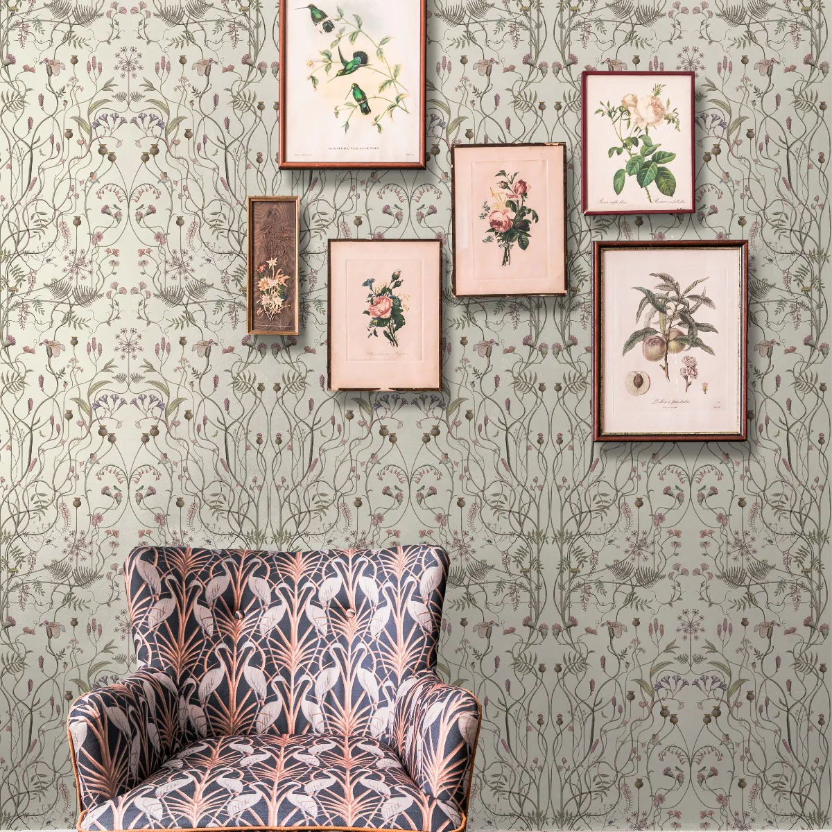 The Wildflower Garden Whisper White Wallpaper - Image 2