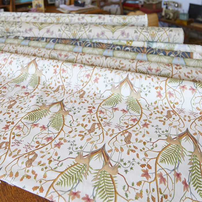 Woodland Trail Cream Fabric - Image 2
